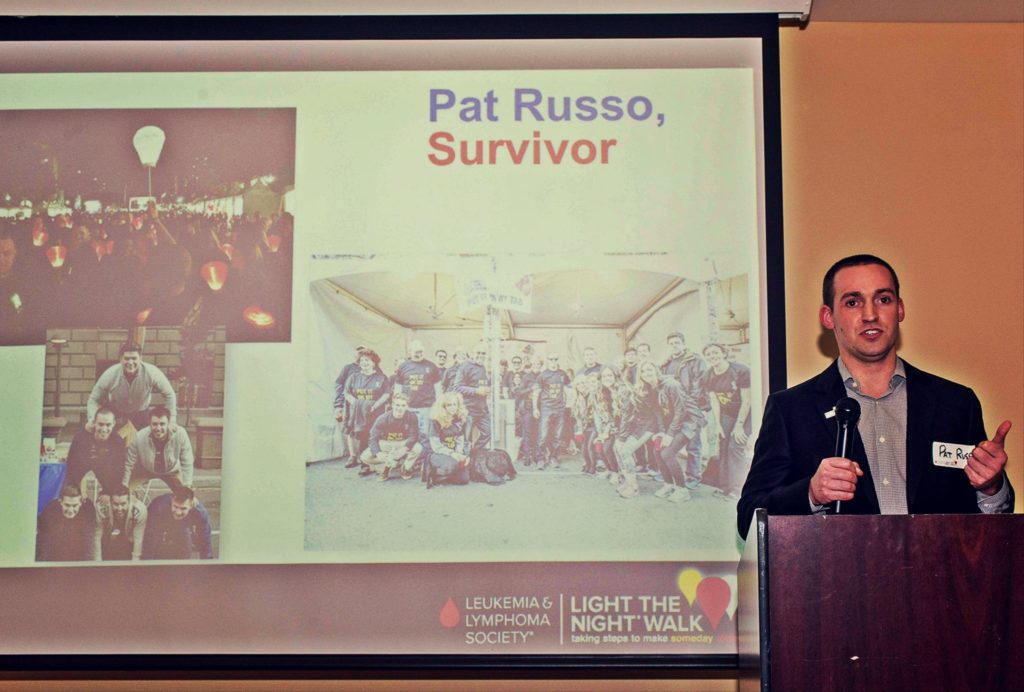 Patrick Russo giving a Light the Night awards speech