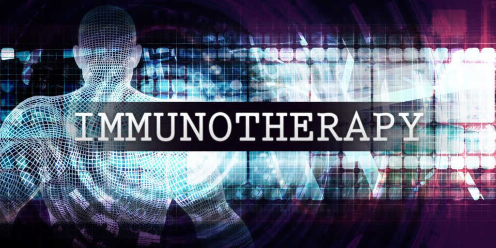 Immunotherapy Industry with Futuristic Business Tech Background