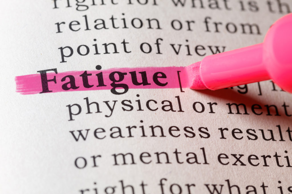 Fake Dictionary, Dictionary definition of the word fatigue.