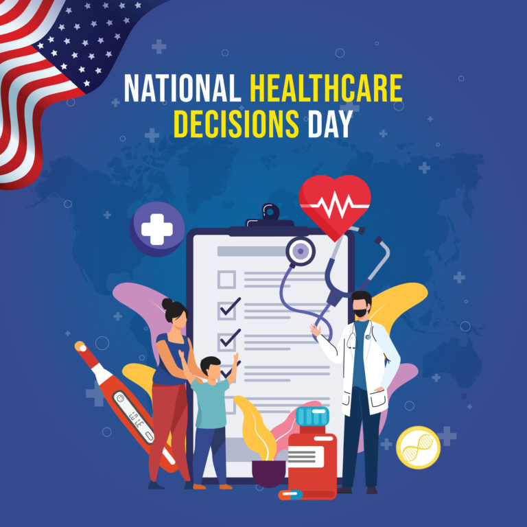 National Healthcare Decisions Day. medical abstract background