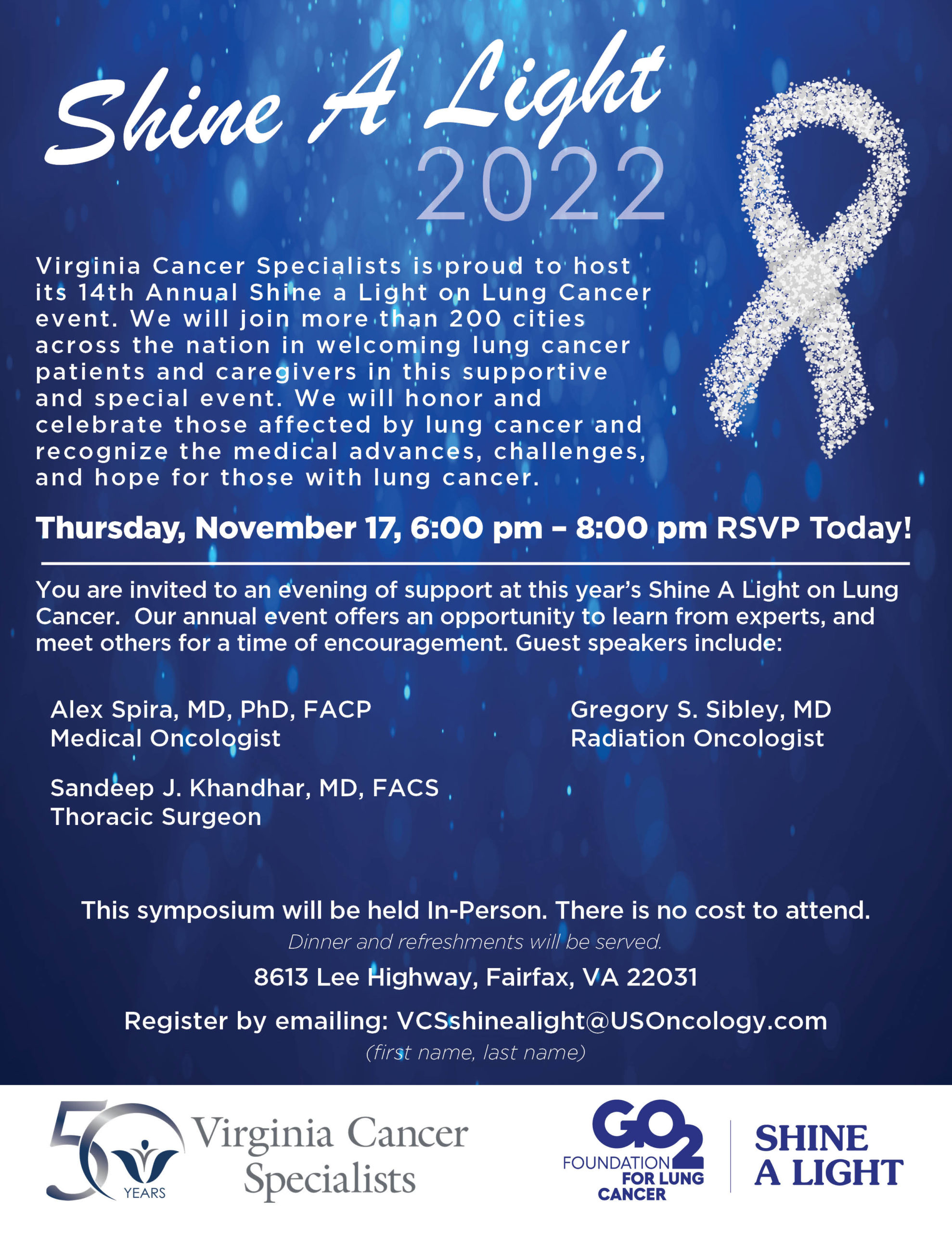 Shine A Light on Lung Cancer 2022 - Virginia Cancer Specialists