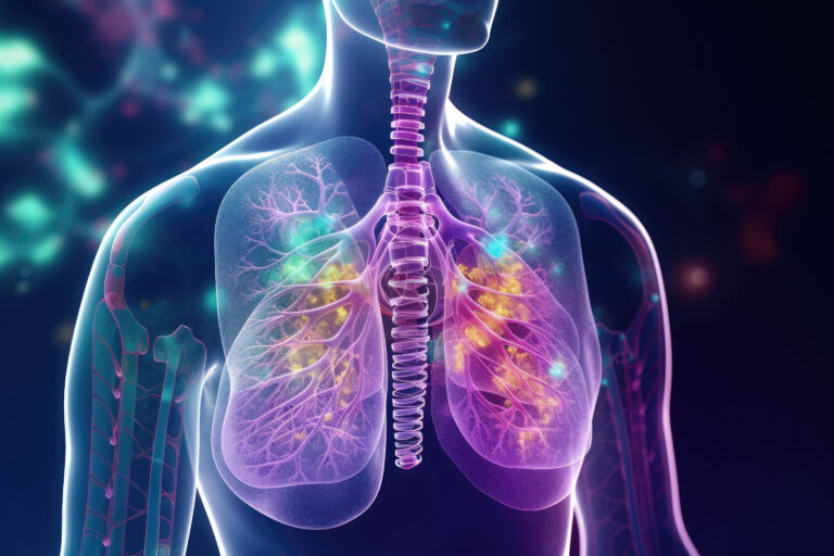 Holographic concept of lung cancer display, lung disease, treatment of lung cancer