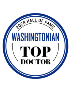 2026 Washingtonian Top Doctor Hall of Fame badge